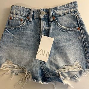 Brand new Zara high rise denim shorts